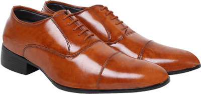 

AMJ Tan Formal Party Wear Shoes Lace Up For Men(Tan