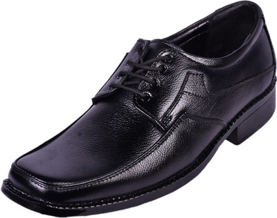

somugi Genuine Leather Black Formal Lace up shoes Derby For Men(Black