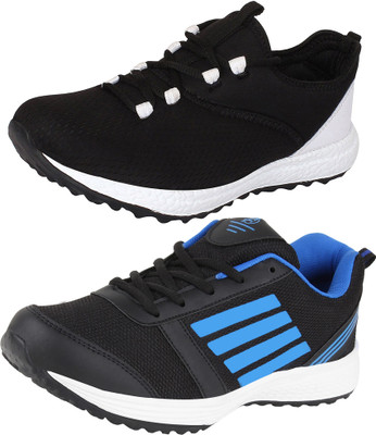 

Aero 02 Pair combo AMG Performance Running Shoes For Men(Black, Blue, Black, White, Black::rblue::black::white