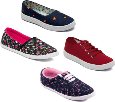 

Asian Women Casual & Running Shoes Combo Pack of 4 Casuals For Women(Multicolor
