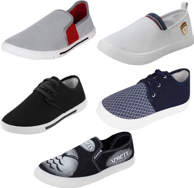 

SHOEFLY Multicolor Combo-(5)-384-717-349-694-691 Slip On Sneakers For Men(Multicolor
