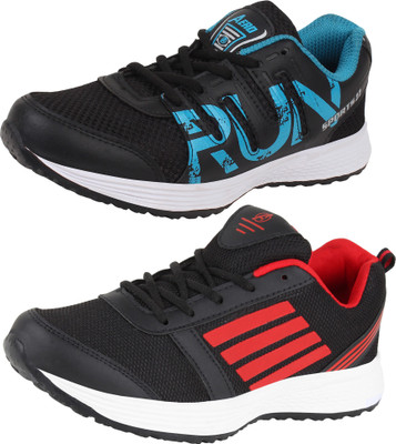 

Aero 02 Pair combo AMG Performance Running Shoes For Men(Black, Red, Black, Blue, Black::red::black::cyan