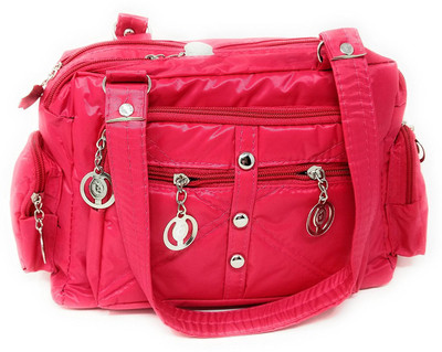 

Oytra Girls Casual Pink Nylon Sling Bag