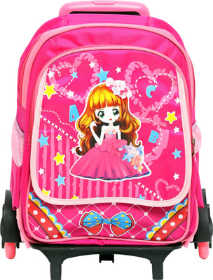 

HSR Stylist 3D Unique Design Children's Trolley Bag Small Travel Bag - 6 Wheel(Pink)