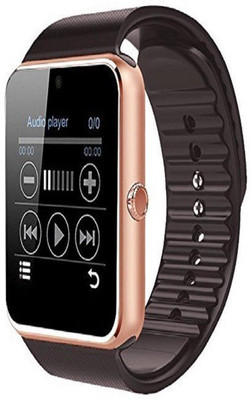 

Via Flowers Llp GT08 Multifunction Bluetooth with memory card and sim card slot Golden Brown Smartwatch(Brown Strap Regular)