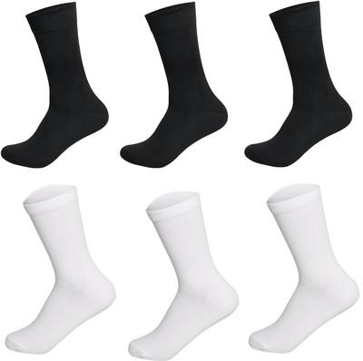 Cotson Men Solid Mid-Calf/Crew(Pack of 6)