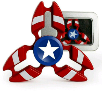 

YAMAMA Captain America Metal Fidget Hand Spinner Toy Torqbar EDC Sensory for Autism(Multicolor)