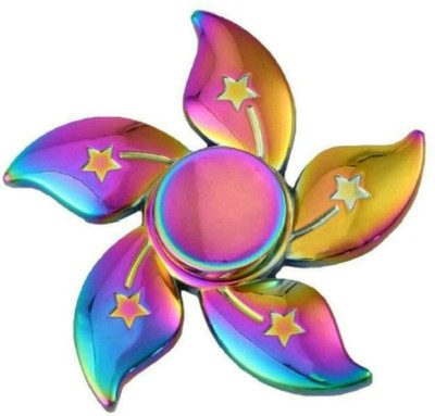

QUALITY Shinning Rainbow Flower Metal Fidget Hand Spinner Toy(Multicolor)
