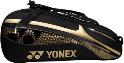 

Yonex 6 in 1 BAG - SUNR M101TK BT6 S Badminton Bag(Black, Kit Bag, Black;gold