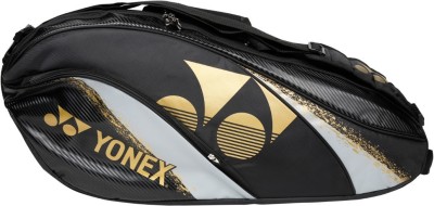 

Yonex 6 in 1 BAG - SUNR BA01TG BT6 S Badminton Bag(Multicolor, Kit Bag, Black;gold