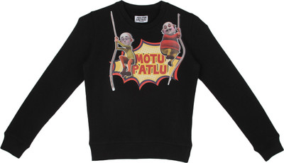 MOTU PATLU Full Sleeve Graphic Print Boys Sweatshirt