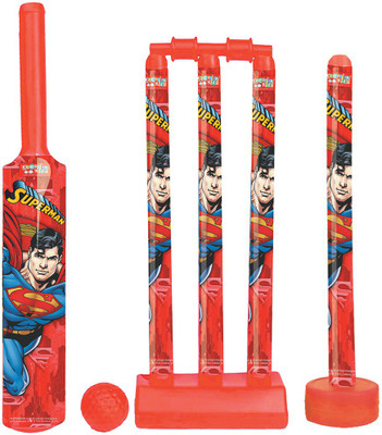 

Superman Family Cricket Set with 1 Bat & Ball, 4 Wickets, Base and Bail Cricket Kit