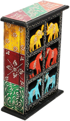 

Craftkriti Multicolour wooden key hanger Jewellery Vanity Box(Multicolor)