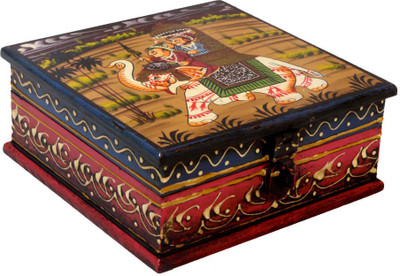 

Craftkriti Wooden Jewellery Vanity Box(Brown)