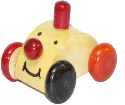 

Funwood Games Joker Car Pull/Push Along Wooden Toys For Kids(White)