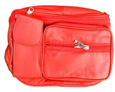 

Aspen Leather 100% Genuine Leather Belt pouch Waist Bag(Red)