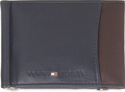 

Tommy Hilfiger Men Blue Genuine Leather Wallet(7 Card Slots), Navy/wine