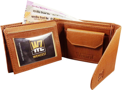 WENZEST Men Tan Artificial Leather Wallet(7 Card Slots)