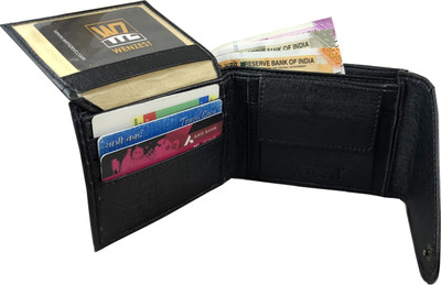 

Wenzest Men Black Artificial Leather Wallet(10 Card Slots)