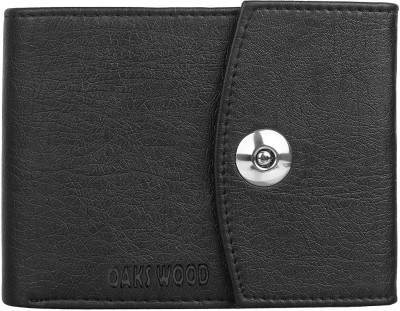 

Oaks Wood Boys Black Artificial Leather Wallet(6 Card Slots)