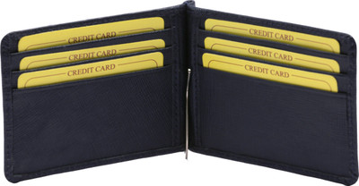 

THE PUZZLE CONCEPT - TPC Men Blue Genuine Leather Money Clip(6 Card Slots)
