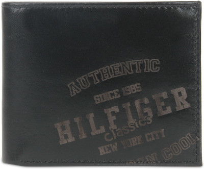 

Tommy Hilfiger Men Black Genuine Leather Wallet(4 Card Slots)