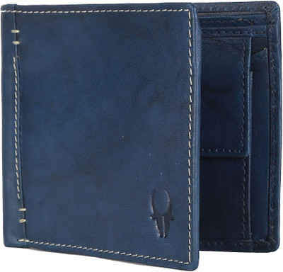 

WildHorn Men Blue Genuine Leather Wallet(3 Card Slots)