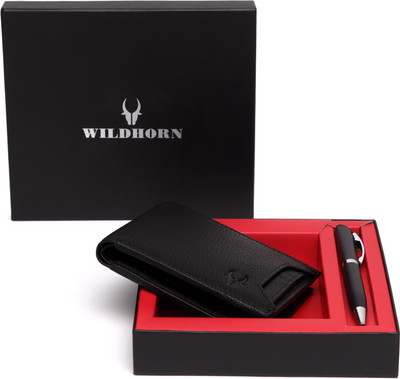 

WildHorn Men Formal Black Genuine Leather Wallet(8 Card Slots)