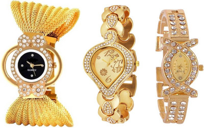 

iDIVAS ANTIQUE Golden ALL TIME HOT SELLING COMBO Watch - For Women