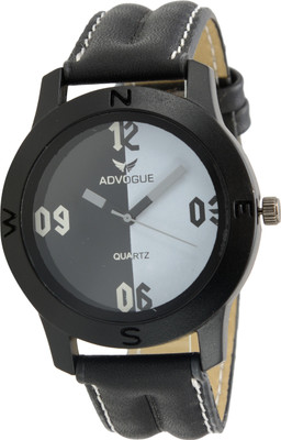 

Advogue With box New Stylish Leather Strap Color Black watches pack of 2 Watch - For Boys Watch - For Boys