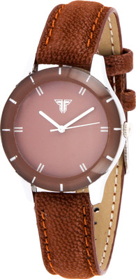 

Traktime Monochrome Analogue Brown Color Dial & Leather Strap Watch - For Women