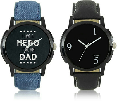 

victance 7 analogue multicolor dial leather belt stylist watch for boy's and men Watch - For Men
