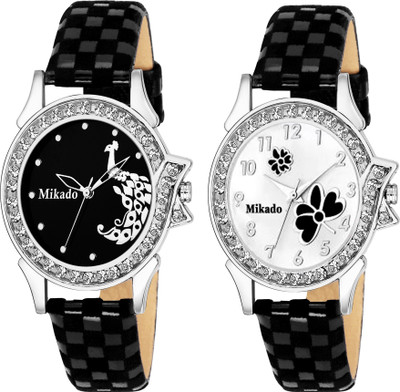 

Mikado Exclusive Black Analog watches combo for Women and Girls Watch - For Women