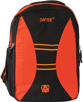 

dafter Polyester 1.5 L Laptop Backpack(Orange, Black)
