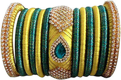 Blue jays hub Stone, Dori Beads Bangle Set(Pack of 13)