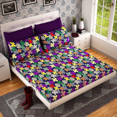 

Shivaay Fashion 200 TC Cotton Double Printed Bedsheet(Pack of 1, Multicolor)