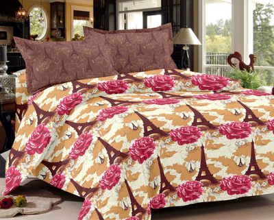 

Shivaay Fashion 200 TC Cotton Double Printed Bedsheet(Pack of 1, Multicolor)