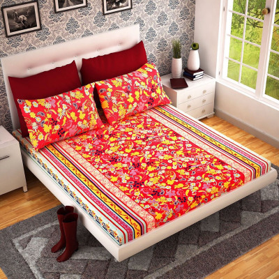 

Shivaay Fashion 200 TC Cotton Double Printed Bedsheet(Pack of 1, Multicolor)