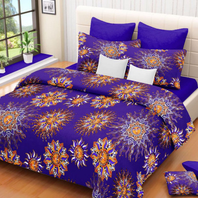 

Shivaay Fashion 200 TC Cotton Double Printed Bedsheet(Pack of 1, Multicolor)