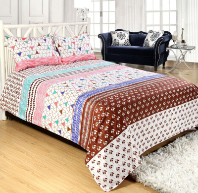 

Shivaay Fashion 200 TC Cotton Double Printed Bedsheet(Pack of 1, Multicolor)