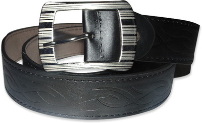 

HADWIN Men Black Artificial Leather Belt, Apex_bl_001