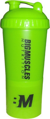 

BIG MUSCLES BIG MUSCLES SHAKER 600 ml Shaker(Pack of 1, Green)