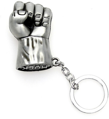 

One Point Collections Key ring / Key chain Hulk Marvel (AVENGERS) Series Hulk Hand Punch Metal Key Chain(Silver)