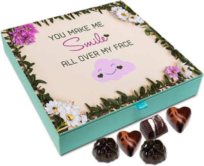 

Chocholik Gift Box - You Make Me Smile All Over My Face Chocolate Box - 9pc Truffles(108 g)
