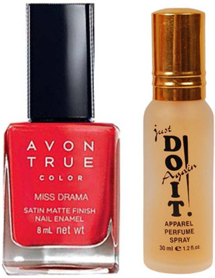 

Avon Anew Satin Matte Finish Nail Enamel Miss Drama (8 ml) with one do it perfume 30 ml(Set of 2)