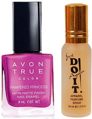 

Avon Anew Satin Matte Finish Nail Enamel Pampered Princess (8 ml) with one do it perfume 30 ml(Set of 2)