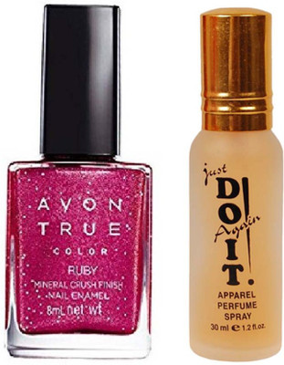 Avon Anew Color Nail Effects Mineral Crush 8ml IN - Ruby Ruby (8 ml) with one do it perfume 30 ml(Set of 2)
