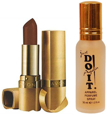 

Avon Anew Ultra Color Goldshine Lipstick 3.8g (chocolate gold) with one do it perfume 30 ml(Set of 2)