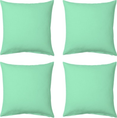 AVI Solid Cushions Cover(Pack of 4, 40.64 cm*40.64 cm, Green)