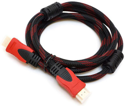 

Anweshas Premium Quality Full Copper 1.4V HDMI Cable 1.5M Meter Male to Male Adapter High Speed 1080P Gold Plated Connector 3D HD TV LCD LED DLP Projector Audio Vedio HDMI Cable(Mobiles, TV, Projector, Tablets, Black)